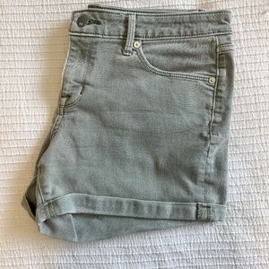 Mossimo Green Mid Rise Midi Shorts